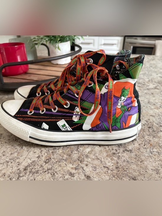 Converse Shoes - The Joker Graphic High-Top Sneakers - Black, Purple, Orange, Green